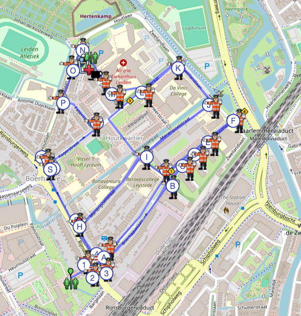 LLR Leiden parcours route